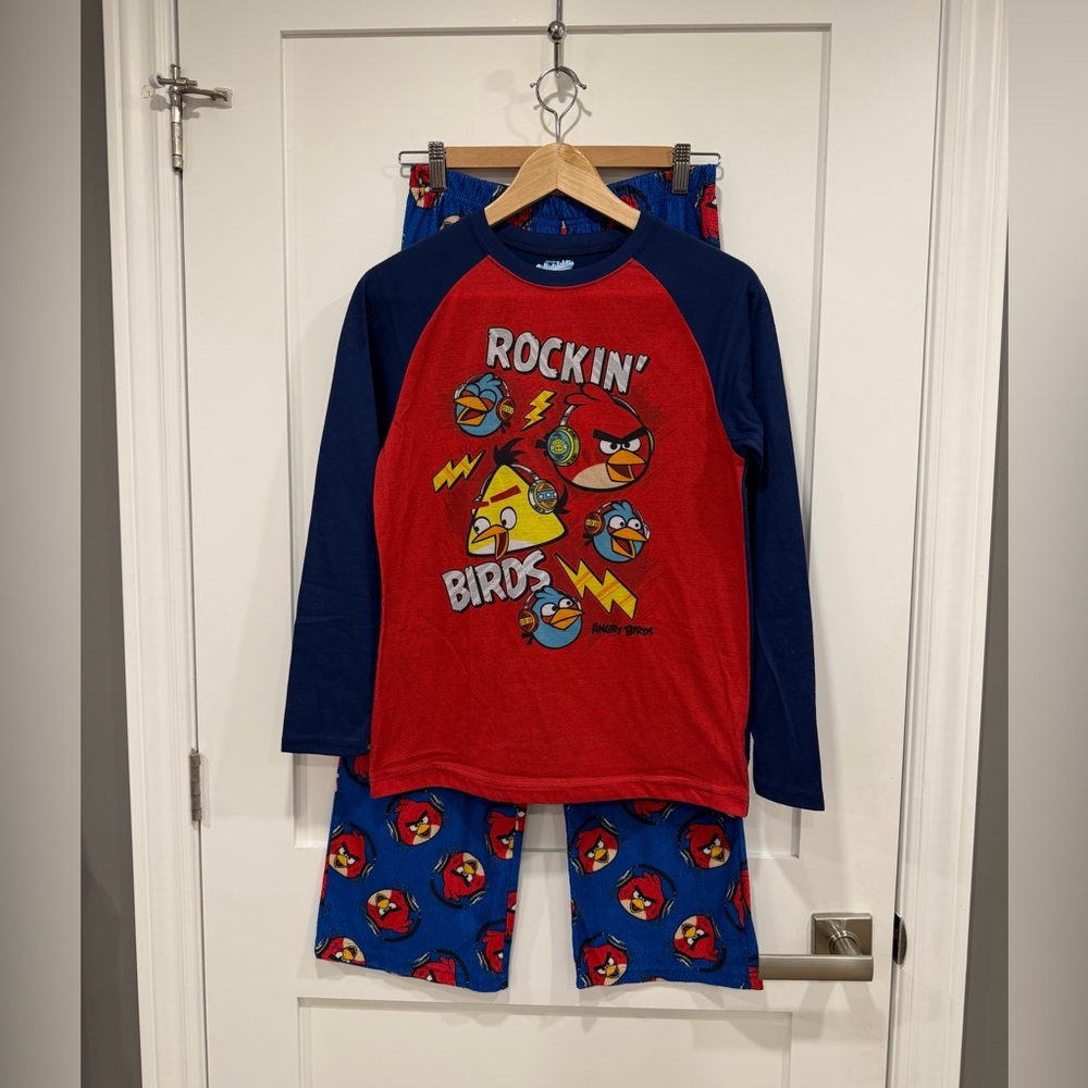 Angry Birds Kids Pajama Set - Red and Blue - Picture 2 of 11